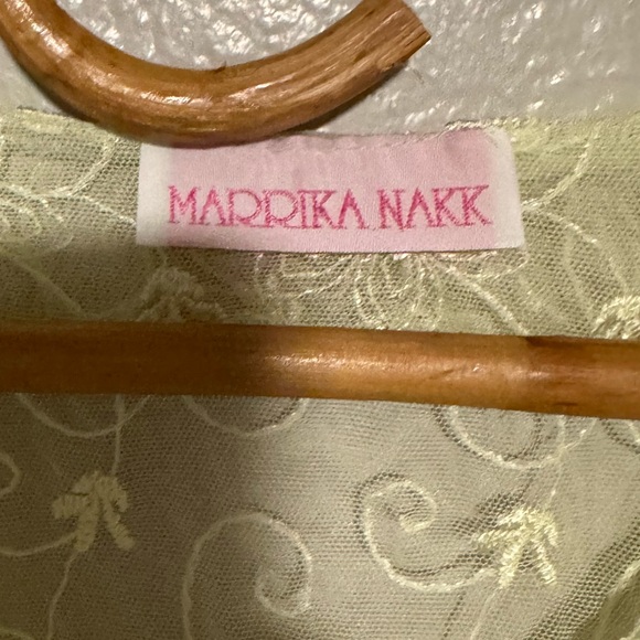 Vintage Marrika Nakk’s Cowgirls Lime Green Floral Lace 2 Piece Set - Picture 4 of 5